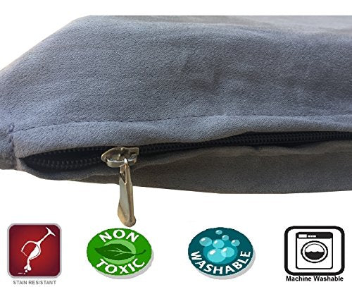 Dogbed4less Gel Cooling Memory Foam Dog Bed for Medium Large Pet with Waterproof Internal Cover, Microsuede Grey 34X27X3 Inches - color: Microsuede Grey, size: 1 Pack Medium 34"X27"X3"