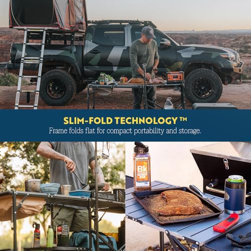 GCI OUTDOOR Master Cook Station | Portable Folding Kitchen Table with Soft Shell Sink, Heat Resistant Tabletop & Telescoping Lanter Pole, Perfect for Camping Trips - style: Master Cook Station
