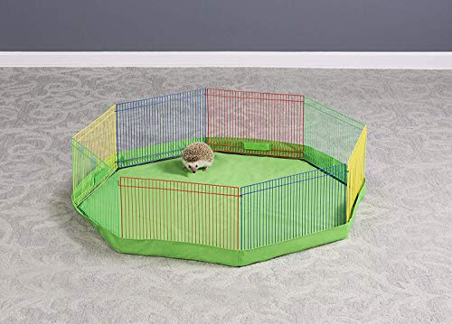 Prevue Pet Products Multi-Color Small Pet Playpen - Small Animal Pen for Rabbits, Guinea Pigs, Hamsters, Tortoises, Bunny Enclosure, Easy to Assemble, Indoor & Outdoor Play - Multi-Color