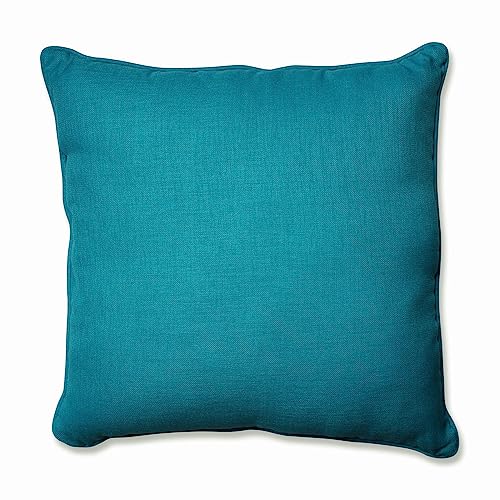 Pillow Perfect Rave Solid Indoor/Outdoor Floor Pillow Plush Fill, Weather and Fade Resistant, Floor - 25" x 25", Peacock, - color: Blue Rave Peacock, size: Floor - 25" x 25"