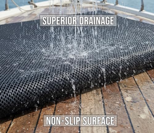 PVC Drainage Floor Mat Non-Slip Commercial Wet Area Mat for Outdoor and Indoor Restaurant Kitchen Bar Swimming Pool Splash Matting Water Drain Flooring Mat,Black, 3FTX10FT - size: 3x10FT