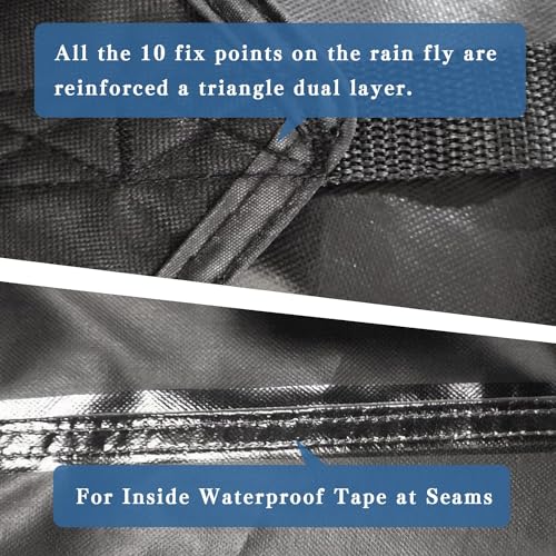 20 Mil Black Waterproof Tarp 5×5ft Heavy Duty Canvas Cover for Outdoor All Weather Oxford Tarpaulin for Truk Bed Roof, Boats, Pool, Woodpile, Robust, Rip & Tear Proof - size: 5x5ft