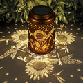 Solar Lanterns Outdoor Waterproof Hummingbird Garden Decor Christmas Gifts for Women Mom Grandma Hanging Lights Metal Decoration Outside for Yard, Patio,Backyard,Porch(Dragonfly and Sunflower) - style: Dragonfly and Sunflower