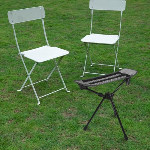 PRETYZOOM Portable Folding Footrest Stool Ultralight Compact Camping Chair Picnic Beach Fishing Outdoor Hiking Stool with Carry Bag