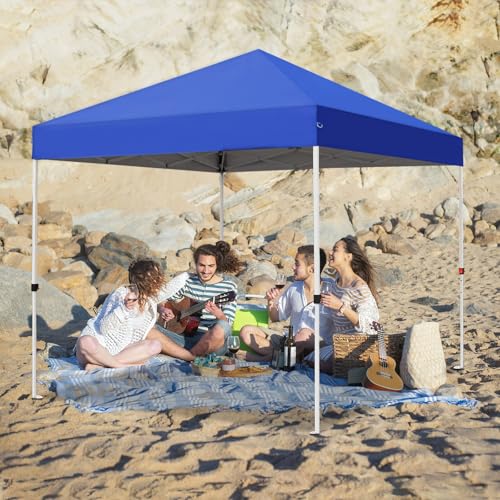 Northroad 8X8 FT Pop Up Canopy, Outdoor Instant Canopy Tent w/Carrying Bag, Portable Gazebo Shelter for Wedding Party,Commercial Event,Patio,Garden,Beach -Blue - color: Blue, size: 8x8