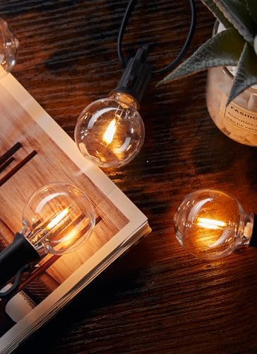 Brightown G40 Led Replacement Light Bulbs 1W Shatterproof Globe Bulb Fits E12 or C7 Candelabra Screw Base Sockets, 1.5 Inch Dimmable Light Bulbs for Indoor Outdoor Patio Decor, Warm White, 15 Pack - color: Clear-led, size: 15 Pack
