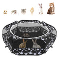 Pawaboo Small Animals Playpen, Waterproof Small Pet Cage Tent with Zippered Cover, Portable Outdoor Yard Fence with 3 Metal Rod for Chick/Kitten/Puppy/Guinea Pig/Rabbits/Hamster/Chinchillas, Magnolia - color: T-Magnolia