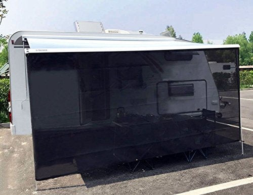 Tentproinc RV Awning Sun Shade Screen 6' X 10' 3'' (Fit for 11' Awning) Mesh Screen Sunshade Motorhome Camping Trailer Awning Screenshade Sunscreen UV SunBlocker - 3 Year Warranty (Black) - color: Black, size: 6' x 10'3'' -Actual Measurement