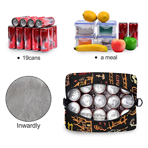 Halloween Insulated Lunch Bag Reusable Lunch Tote Bag Cooler Bag for Women Men Adult Lunch Box with Adjustable Shoulder Strap Leakproof Lunch Bag for Work School Picnic Camping - color: Halloween