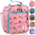 CaCTOUR Lunch Box Kids,Premium Insulated Lunch Bag for Girls Boys,Soft Bag Mini Cooler Back to School Thermal Reusable Lunch Bag for Work School Picnic (Rainbow) - color: C-Rainbow