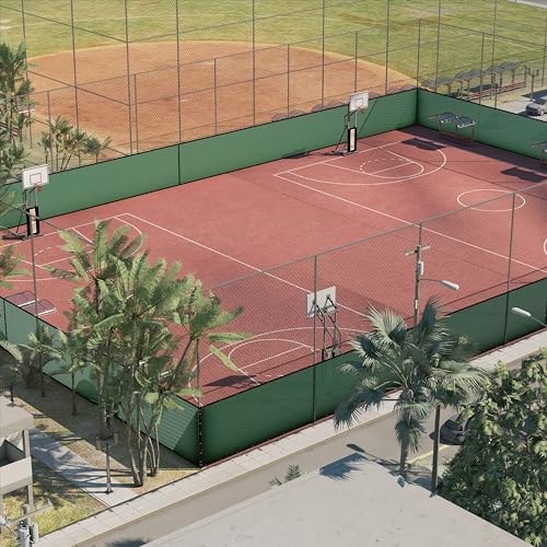 Amgo 4' x 10' Green Fence Privacy Screen, Commercial Standard Heavy Duty Windscreen with Bindings & Grommets, 90% Blockage, Cable Zip Ties Included (We Make Custom Size) - color: Green, size: 0 4' x 1 0'