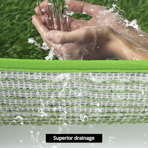 QWORK Artificial Dog Grass Pee Pad, 2 Pcs, 20"x25" Washable, Reusable Turf with Superior Drainage, High Water Permeability
