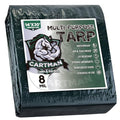 CARTMAN Finished Size 14x30 Feet Waterproof Green Tarp 8 Mil Thick, Multipurpose Protective Cover for Emergency Rain Shelter Camping Tarpaulin - size: 14'×30'