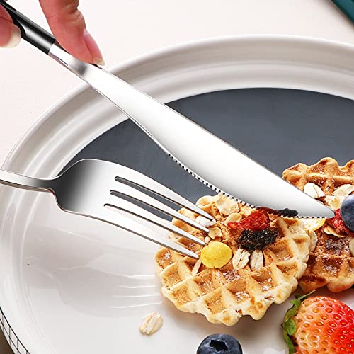 VANRA 4-Piece Portable Travel Utensils Set with Case 18/8 Stainless Steel Flatware Set Reusable Cutlery Set with Fork Spoon Knife Chopstick for Lunch Travel Camping School Work Picnic (Black) - color: Black, size: Fork Spoon Knife Chopstick