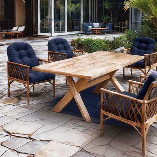 Outdoor Indoor Seat Cushion 18"x18" Waterproof Floral Patio Chair Pads Tatami Floor Pillow for Dining Garden Balcony Office Decor Navy Green, Set of 2 - color: Navy Green