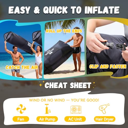 MESUCA FIFA World Cup 2026 Edition Inflatable Sun Lounger, Air Sofa, Blow Up Couch, 210T Polyester Inflatable Camping Chair is Ideal for Backyard, Beach, Travel, Picnics and Music Festivals Black - color: Black