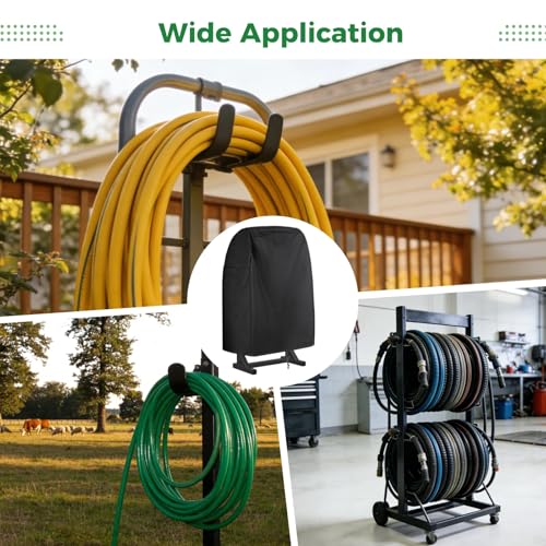 Water Hose Holders for Outside Cover, 600D Oxford Fabric Garden Hose Holder Protector with Adjustable Drawstring, Full Protection Waterproof Sunproof Outdoor Cover for Most Faucet Hangers, 30x10x30 in