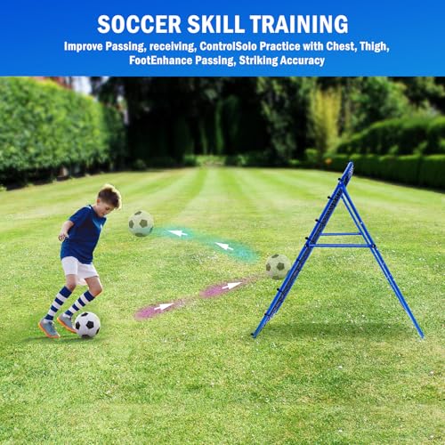 Volleyball Baseball Rebounder Net, Softball Rebounder Pitchback Net Quick Adjustments, Quick Adjustments Lacrosse Bounce Back Practice Equipment, Ideal for Outdoor Indoor and Backyard Training - size: 5ftx4ft, style: Multi-Sport Rebounder Net