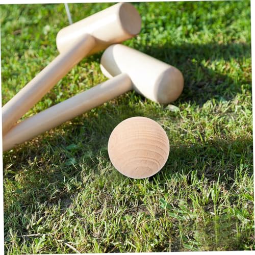 5pcs Unfinished Solid Wood Croquet Balls for Lawn Games Balls for Crafting Painting and Outdoor Fun Backyard and Bocce Activities