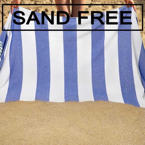Beach Towel 2 Pack,Sand Free Beach Towels Oversized 39 x 72,Turkish Beach Towel Quick Dry Towel,Lightweight Pool Towels for Adults Travel Towel,Cool Beach Accessories Super Absorbent Towels - color: 2 Pack Blue+green