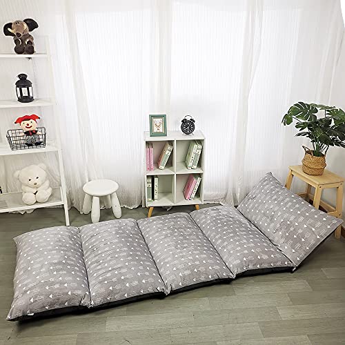 ICOPUCA Floor Lounger Pillow casing for boy Girl, Soft Minky Plush, Cover/Sleeve/Casing ONLY! Perfect Reading and Watching TV Cushion - Excellent for Sleepovers, King Size; - color: Grey Arrow 3, size: King (Pack of 1)