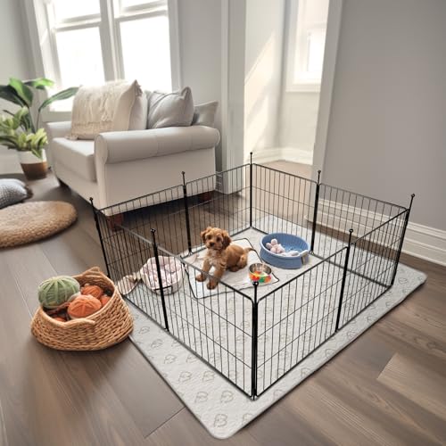 FXW MiniPaws Unleashed Dog Playpen, Expandable & Portable Design for Yard, RV Camping and Indoor Use, for Puppies and Small Dogs, 20-inch 8 Panels - size: 20"H