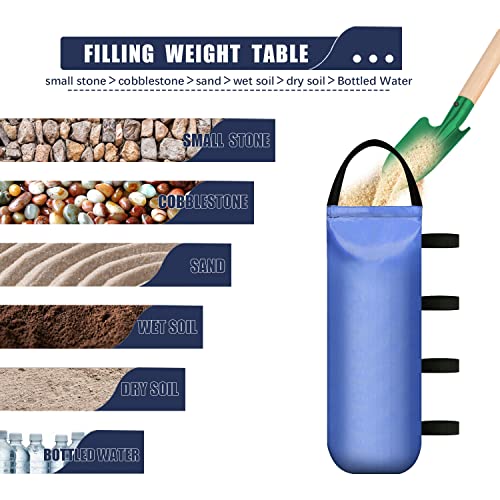 IALNAI 112 LBS Heavy Sand Bags for Canopy Outdoor Advertising Tent Sunshade Fixed Windproof Pop up Canopy Tent (Without Sand) 4-Pack - color: BLUE