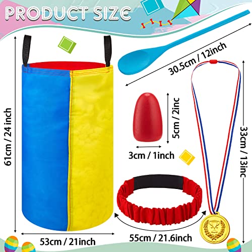 Yunsailing 40 Pieces Potato Sack Race Bags Large Bags Lawn Outdoor Games Party Games for Kids School Adults Family Backyard Party Birthday Outside Egg Spoon Race Easter - color: Rainbow