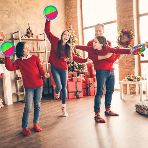 PlayZap Toss and Catch Ball Set - Outdoor Toys for Family Games - Outside Yard Pool Beach Toys for 3 4 5 6 7 8+ Years Old Boys Girls - Classic Birthday Gift for Kids Youth Adults - color: Pink 6 Paddles 6 Balls