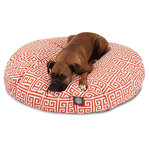 Grey Towers Medium Round Indoor Outdoor Pet Dog Bed With Removable Washable Cover By Majestic Pet Products - color: Towers Gray, size: Medium