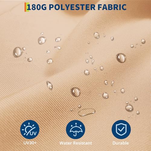 10ft Cantilever Patio Umbrella with Base - 360° Rotation & Adjustable Tilt - Heavy-Duty Waterproof Canopy - Rust-Resistant Aluminum Frame - Windproof Offset Sun Shade for Garden, Deck, Pool, or Backyard - Grey or Beige - color: Tan