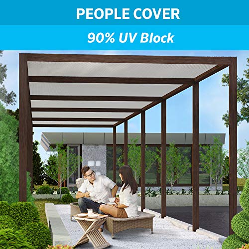 Coolaroo 90% UV Block Heavy Duty Sun Protection Fabric - Breathable Outdoor Shade Cover for Pergolas, Patios, Pets, Vehicles, and Play Areas, Tear-Resistant HDPE, 6ftx50ft Roll, Stone - color: Stone, size: 6' X 50'