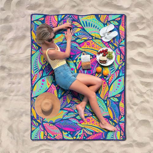 Waterproof Picnic Blankets Foldable & Portable 60''x80'' Boho Picnic Mat for Outdoors, Large Washable Picnic Blanket for Travel Camping Beach, Park Grass Picnic Blanket Accessories for Adults - color: Picnic Mat 04, size: 60" x 80"