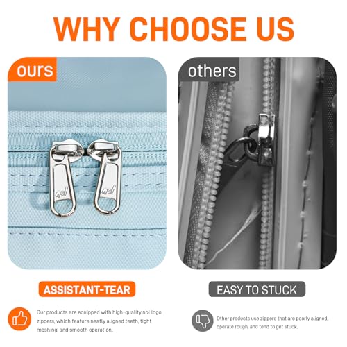 NOL Natural Organic Lifestyle Small Lunch Bag Mini Lunch Box Insulated Lunch Bag for Men/Women Leakproof Cooler Tote Bag Lightweight Nylon Waterproof Lunch Box For Work, Light blue - color: Light Blue, size: Medium(5 Liters)