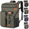 BAGPARKK Insulated Cooler Backpack,33/45 Cans Multifunctional Double Deck Leakproof Cooler Bag with Sternum Strap,Large Capacity Lightweight Travel Camping Beach Backpack - color: Green, size: 33Can