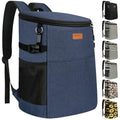 Camping Cooler Backpack 30 45 Cans, Soft Backpack Coolers Insulated Leak Proof Travel Cooler Bag Waterproof Lunch Picnic Beach Work Trip Thermal Bag Drink Beverage Beer Bag Cooler - color: Blue, size: 30 Cans