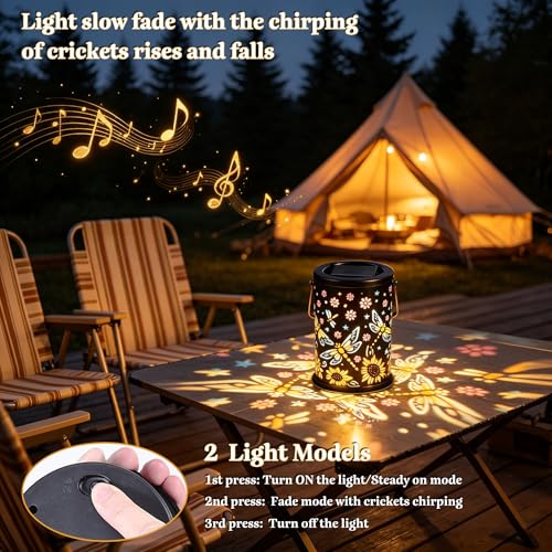 Solar Lanterns Outdoor Waterproof Solar Lights Outdoor Garden, Gifts for Women Mother's Day Mom Grandma, Hanging Solar Lights Dragonfly Garden Decor for Patio, Yard, Lawn, Porch, Backyard - style: Dragonfly
