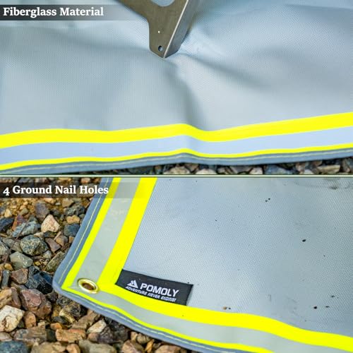 POMOLY Fire Pit Mat,Fireproof Mat Visible at Night-Great for Deck Fire Pit Base,Patio Fire Pits Pad for Outdoor Wood Burning, Wood Floor, Grass, Campsite, Lawn(39.4'' X39.4'') - size: Large
