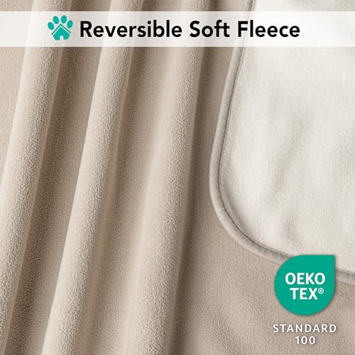 PetAmi Waterproof Dog Blanket for Medium Large Pets Dogs Cats, Pet Couch Cover Protector for Furniture, Reversible Washable Soft Fleece Cat Blanket for Bed Couch Sofa, 40x60 (Taupe/Beige) - color: Taupe/Beige, size: Large (40x60)