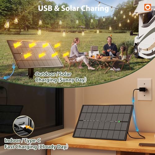addlon 198FT(192+6) Solar String Lights Outdoor Waterproof 6W Panel with USB Port & Remote Control Solar Powered Patio Lights for Outside with 68 LED Dimmable Bulbs for Porch Garden Deck Halloween - size: 192+6FT(64 Sockets)