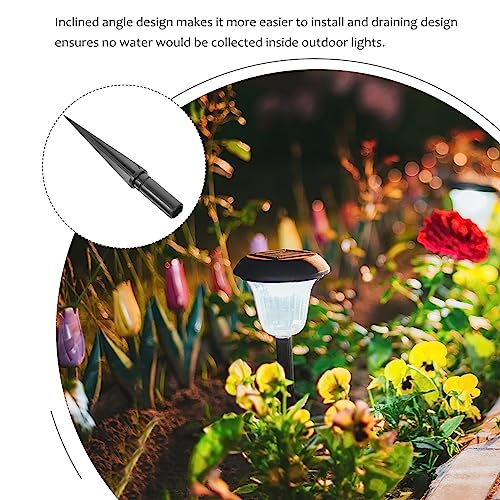Uonlytech Garden Lamp Stake Accessory 10Pcs Solar Light Replacement Stakes Plastic Ground Spikes for Outdoor Solar Lights Durable Waterproof 4.33In - size: 11X1.2CM