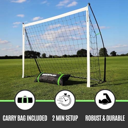 QUICKPLAY Kickster Soccer Goal Range – Ultra Portable | Quick and Easy Set Up | Includes Net and Carry Bag | Available in 7 Sizes | Backyard Soccer Net for Kids & Adults [Single Goal] - style: 6 x 4'