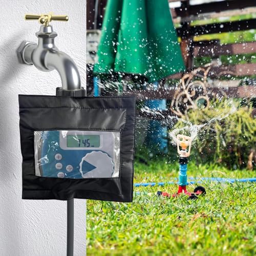 Hose Watering Timer Cover - Weather-Resistant Protective Sleeve with Clear Front Window, Anti-UV Durable Guard | Ideal for Outdoor Garden Lawn Backyard Park Irrigation Sprinkler System Faucet Protect