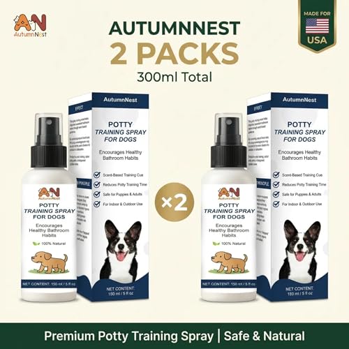 2 packs Potty Training Spray for Dogs – Puppies & Adults Dog Potty Spray - Dog Pee Here Spray for Dogs, Helps Guide Dog to Pee Pads or Designated Areas – Safe Attractant for Indoor & Outdoor Use