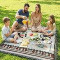 White Picnic Blanket, Extra Large Soft Cotton Gauze Picnic Rug 71"x71", Lightweight Breathable Blanket, Machine Washable for Beach, Camping, Park, Couples (Canyon Hues - No Straps) - color: Canyon Hues
