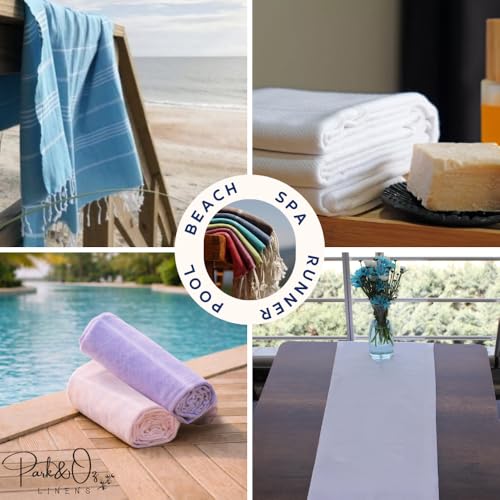 2 Pack The Turkish Beach Towel 40x72 Inches, Oversized 100% Cotton Sand Free Lightweight Absorbent Quick-Dry (Aqua Baby Pink) - color: Aqua/Baby Pink