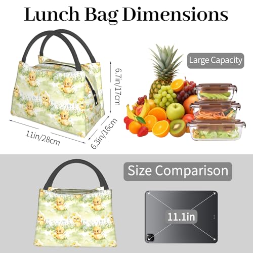 Frog Lunch Box Portable with Vintage Amphibian Pattern for Girls and Adults,Lightweight Handbag with Zipper Closure,Portable Cosmetic Bag for School,Work,Office,Travel and Picnic Gifts - color: Frog