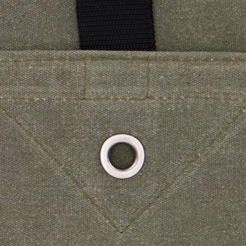 WHITEDUCK Canvas Tarp Heavy Duty Waterproof 18 oz. Mold & UV Resistant, Rustproof Grommets, Industrial & Commercial Cloth Tarp (Cut Size: 7'x9', Finished Size: 6'6" x 8'6", Olive) - color: Olive, size: 7' x 9'