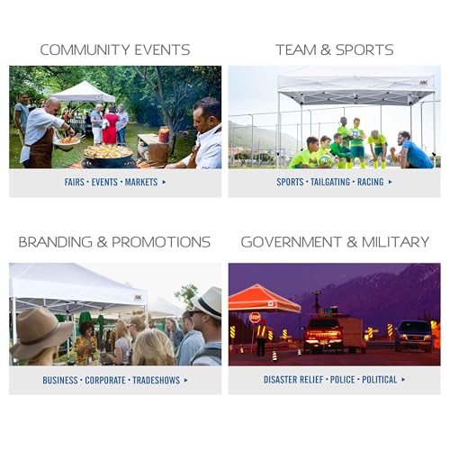 ABCCANOPY Easy Pop Up Canopy Tent with Sidewalls 8X12 Commercial -Series, White - color: White, size: 8X12