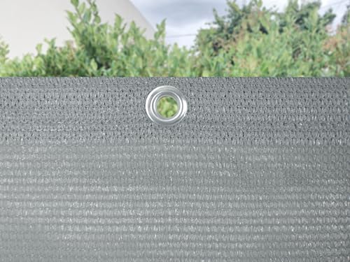 Elegant Privacy Screen for Backyard Fence, Pool, Deck, Patio, Balcony and Outdoor Paneling - Include Zip Ties (3' x 8', Grey) - color: Gray, size: 3' x 8'